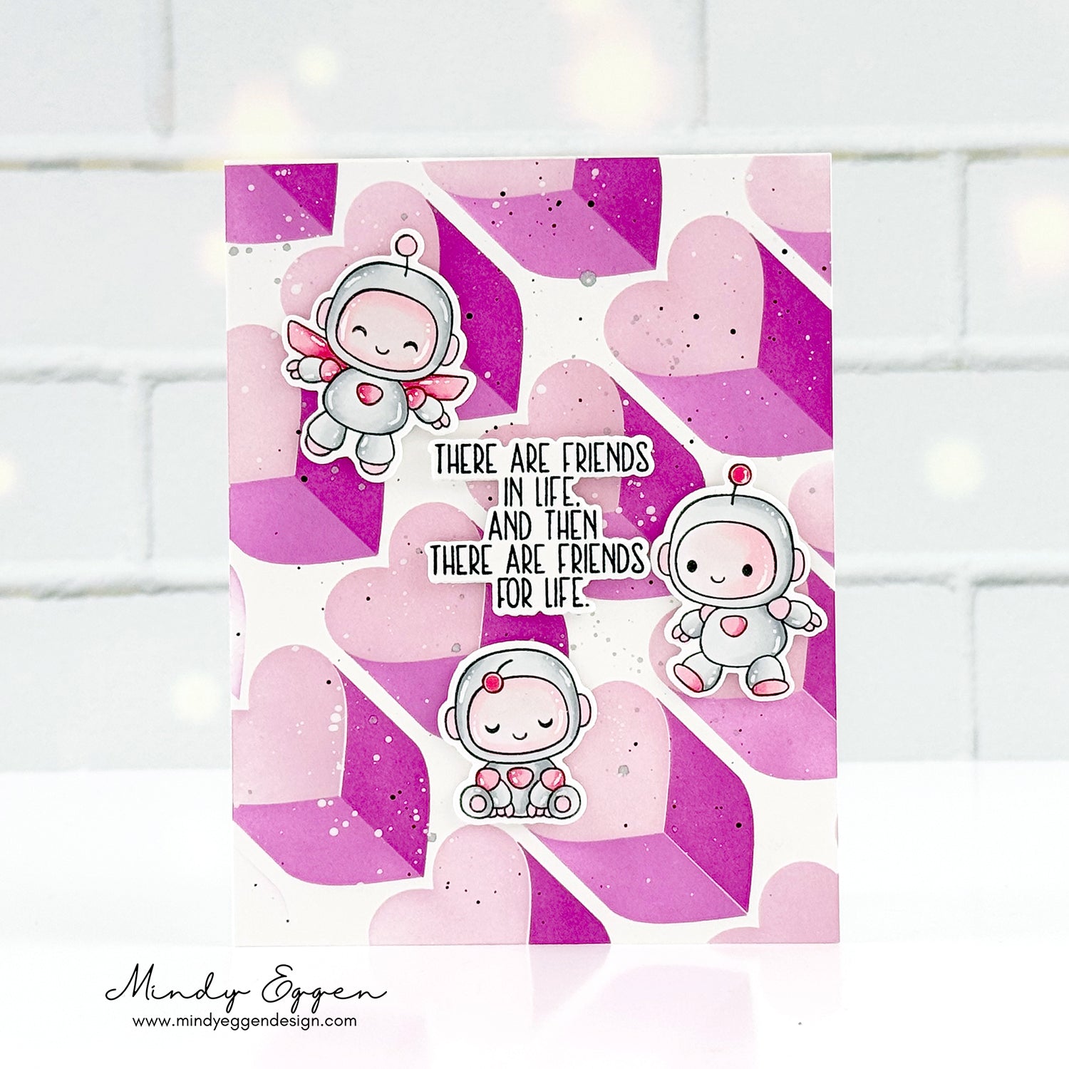 Simon Says Stamp Set of 3 Stencils Love City 1115stc Heart to Heart Friend Card | color-code:ALT03