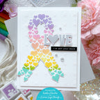 Simon Says Clear Stamps Love Ribbon sss302807c Sweetheart Love Card