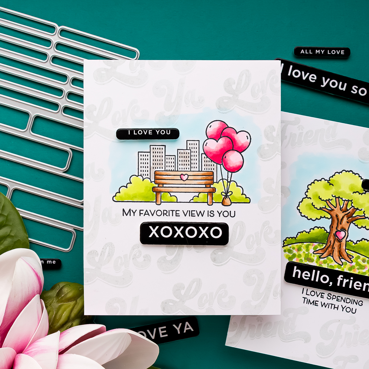 Simon Says Clear Stamps Groovy Wishes 3310ssc Heart to Heart Love Friend Cards | color-code:ALT01