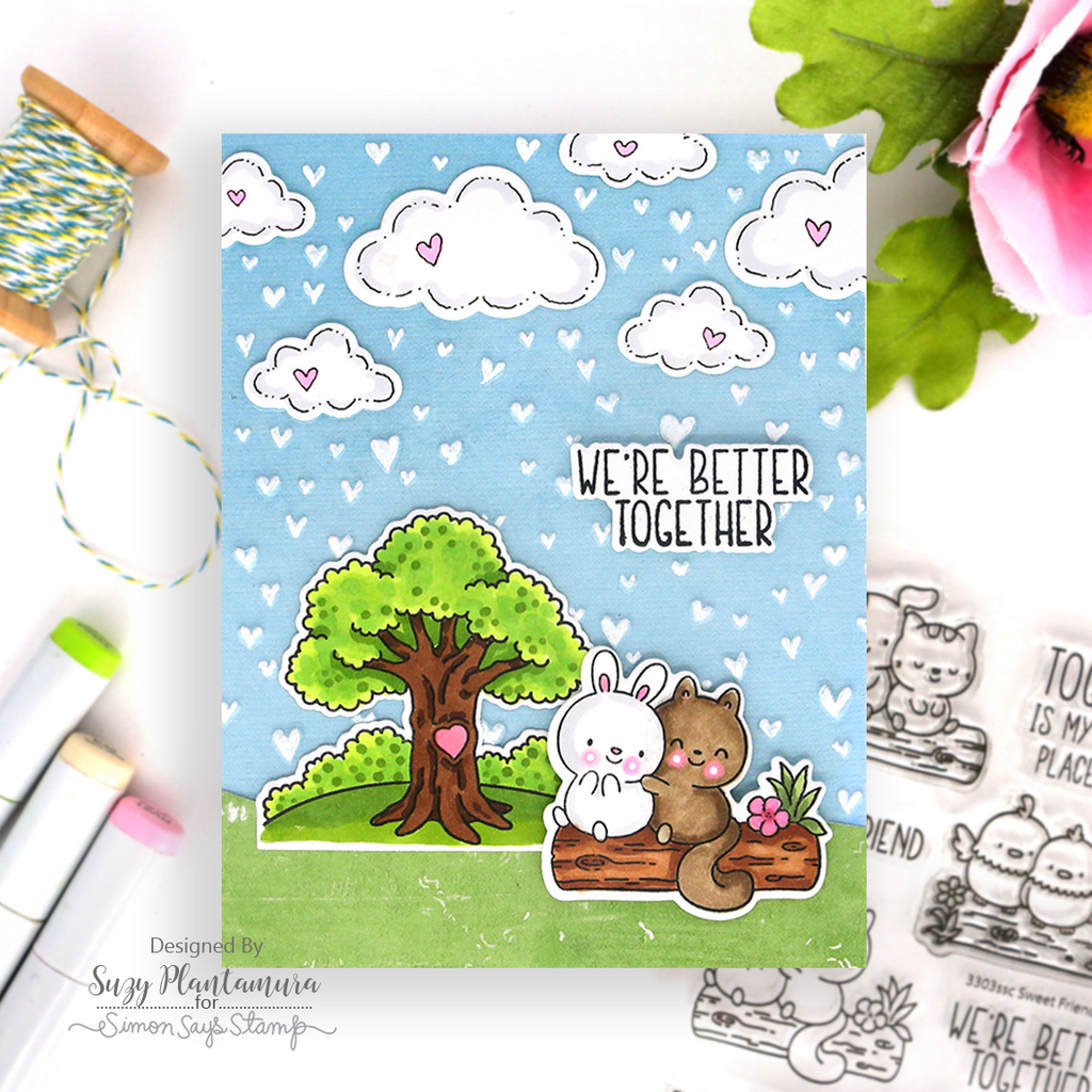 Simon Says Stamps and Dies Love Is in the Air set1142la Heart to Heart Friend Card | color-code:ALT03