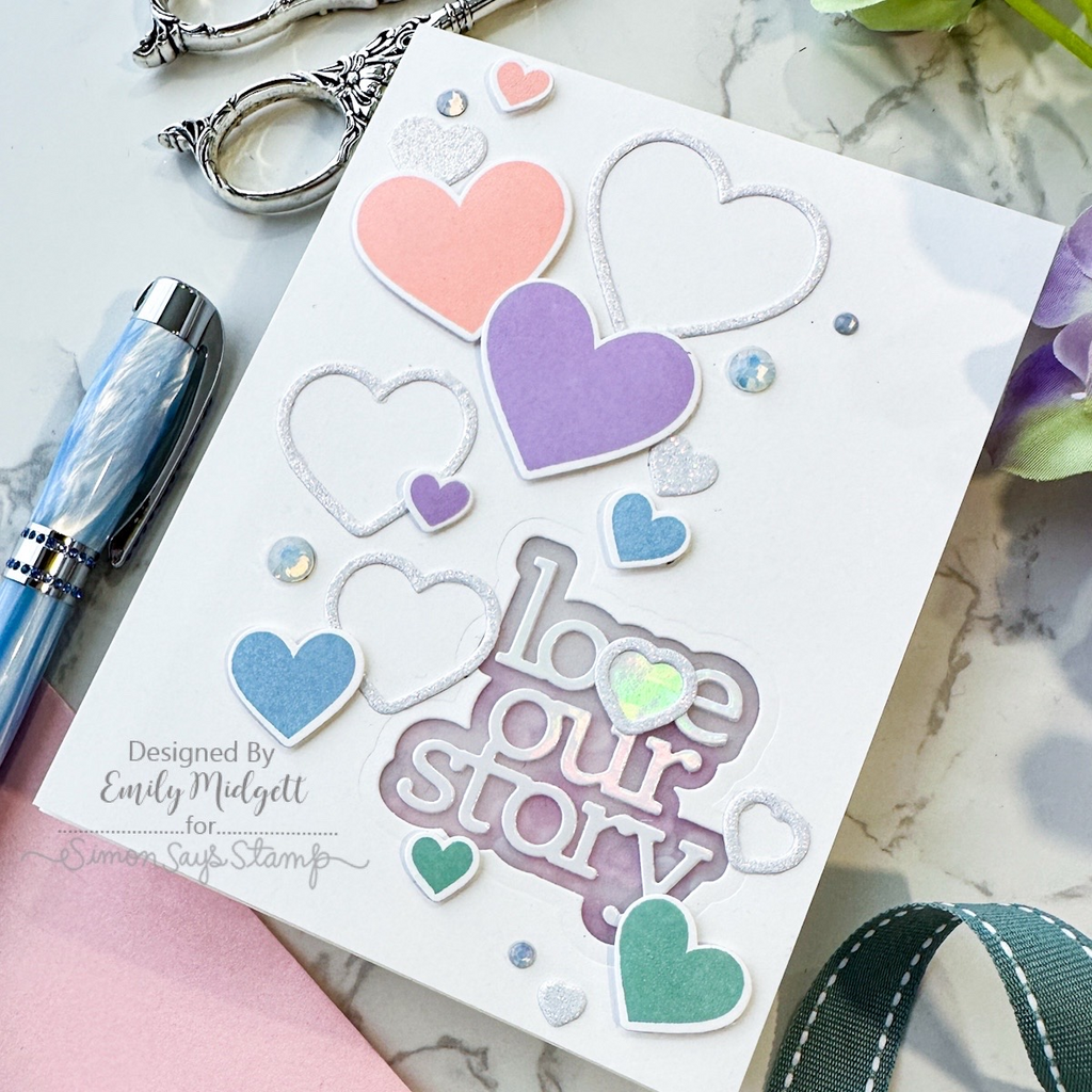 CZ Design Love Our Story Wafer Dies czd262 Moments in Time Love Our Story Card | color-code:ALT02