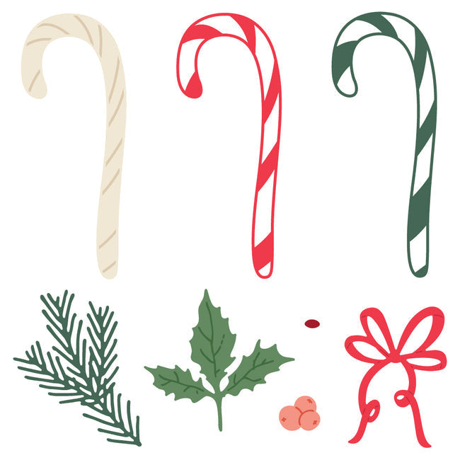 Honey Bee Lovely Layers Candy Cane Dies hbds-llcand Detailed Product View