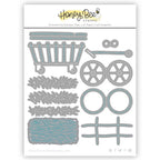Honey Bee Lovely Layers Farm Cart Dies hbds-llfrmc metal dies
