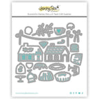 Honey Bee Lovely Layers Hoosier Cabinet Holiday Add-On Dies hbds-llhohol