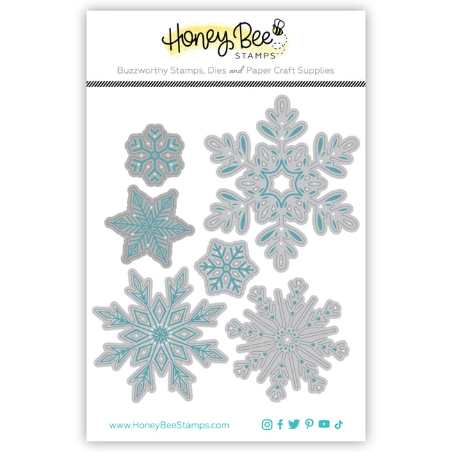 Honey Bee Lovely Layers Large Snowflakes Dies hbds-llsnow Detailed Packaging View