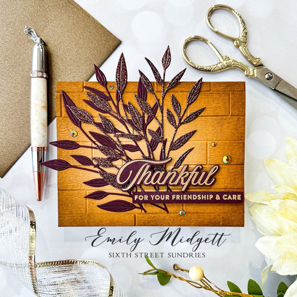 Simon Says Stamp Lovely Leaves Wafer Dies s905 Season Of Wonder Friend Card | color-code:ALT02