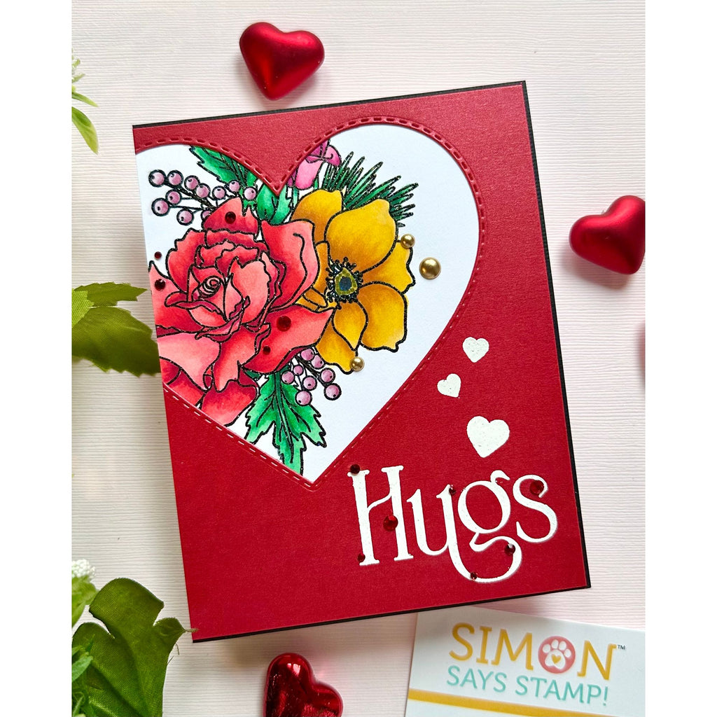 Simon Says Stamp Loving You Bouquet Wafer Dies 1222sdc Heart to Heart