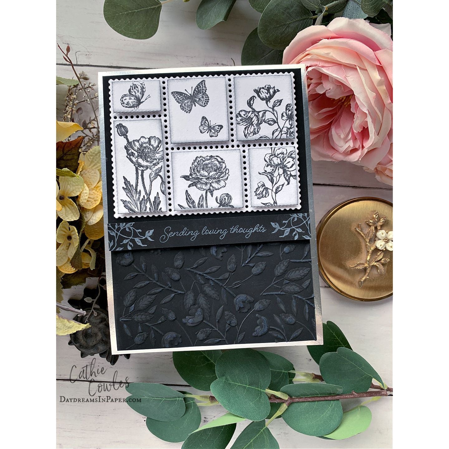 Simon Says Stamps and Dies Loving Thoughts set920lt Rain or Shine Sympathy Card