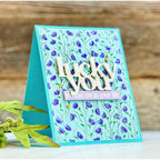 Simon Says Clear Stamps Lucky You Sentiments 3029msc Splendor Lucky Card