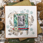 Tim Holtz Clear Stamps and Stencil Bold Tidings, Flurries and Gatherings thmm133
