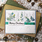 Tim Holtz Clear Stamps and Stencil Sketch Greenery, Plaid and Nordic thmm132