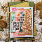 Tim Holtz Clear Stamps and Stencil Bold Tidings, Flurries and Gatherings thmm133