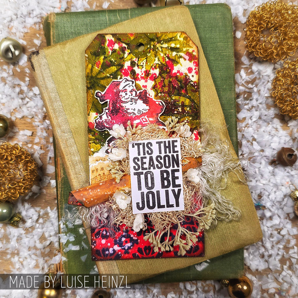 Tim Holtz Clear Stamps and Stencil Bold Tidings, Flurries and Gatherings thmm133