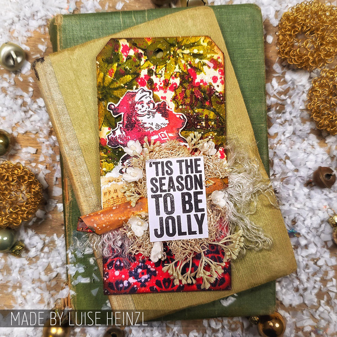 Tim Holtz Clear Stamps and Stencil Bold Tidings, Flurries and Gatherings thmm133
