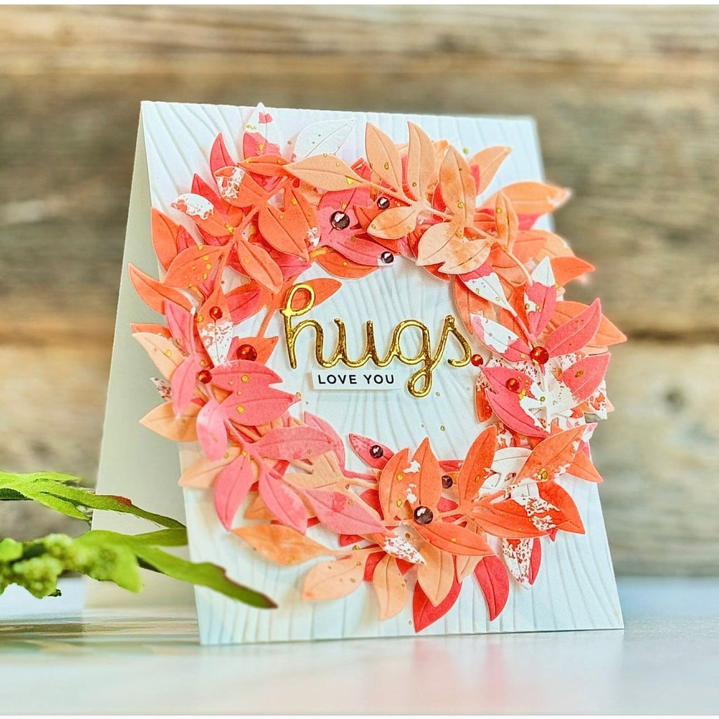 Simon Says Stamp Lush Leaves Wafer Dies s888 Be Bold Love You Card