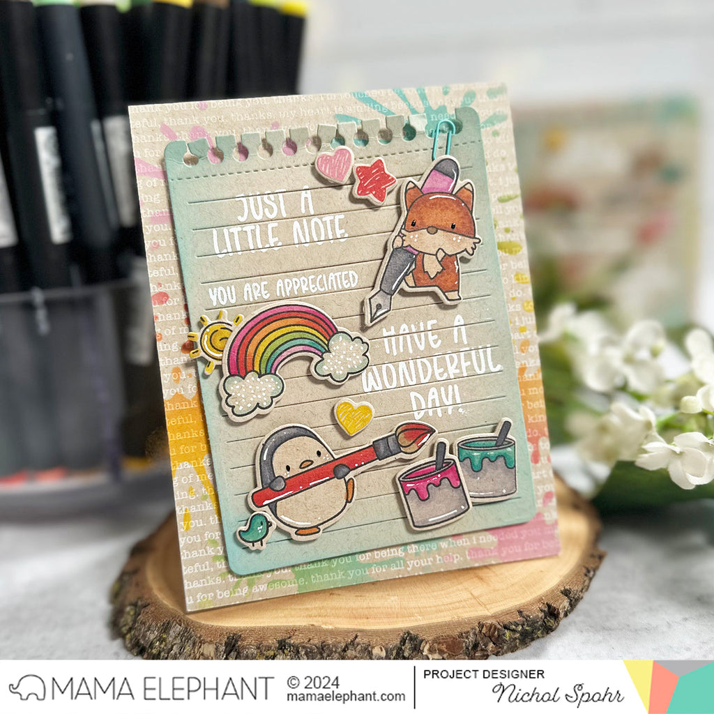 Mama Elephant Write With Me Creative Cuts Steel Dies rainbow