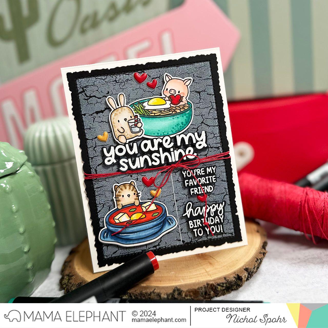 Mama Elephant Deckled Frames Creative Cuts Steel Dies happy birthday | color-code:ALT01
