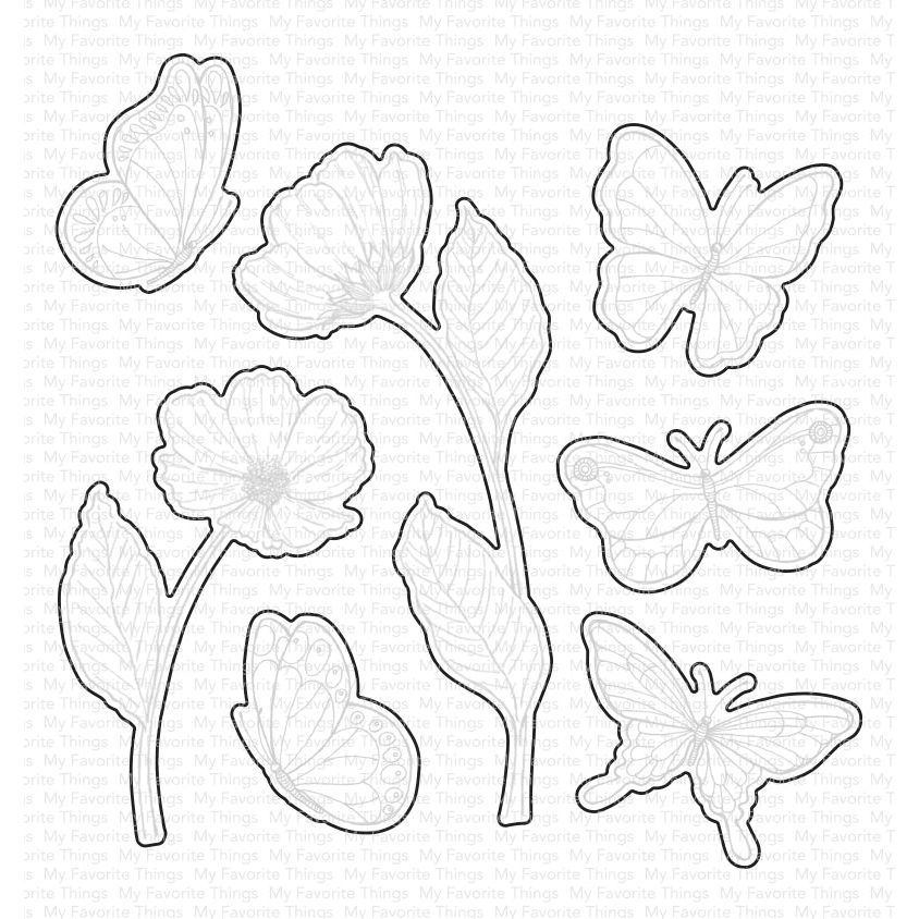 My Favorite Things Butterflies and Blooms Die-Namics Dies mft2571