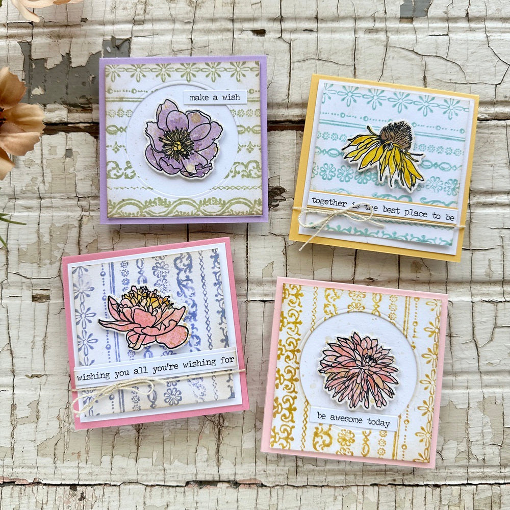 Simon Says Stamp Mini Bouquet Outlines Wafer Dies 269sssa the Floral Mini Cards