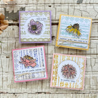Tim Holtz Mini Bouquet Stamps with Simon Says Stamp Dies Bundle setmb25 Card Set