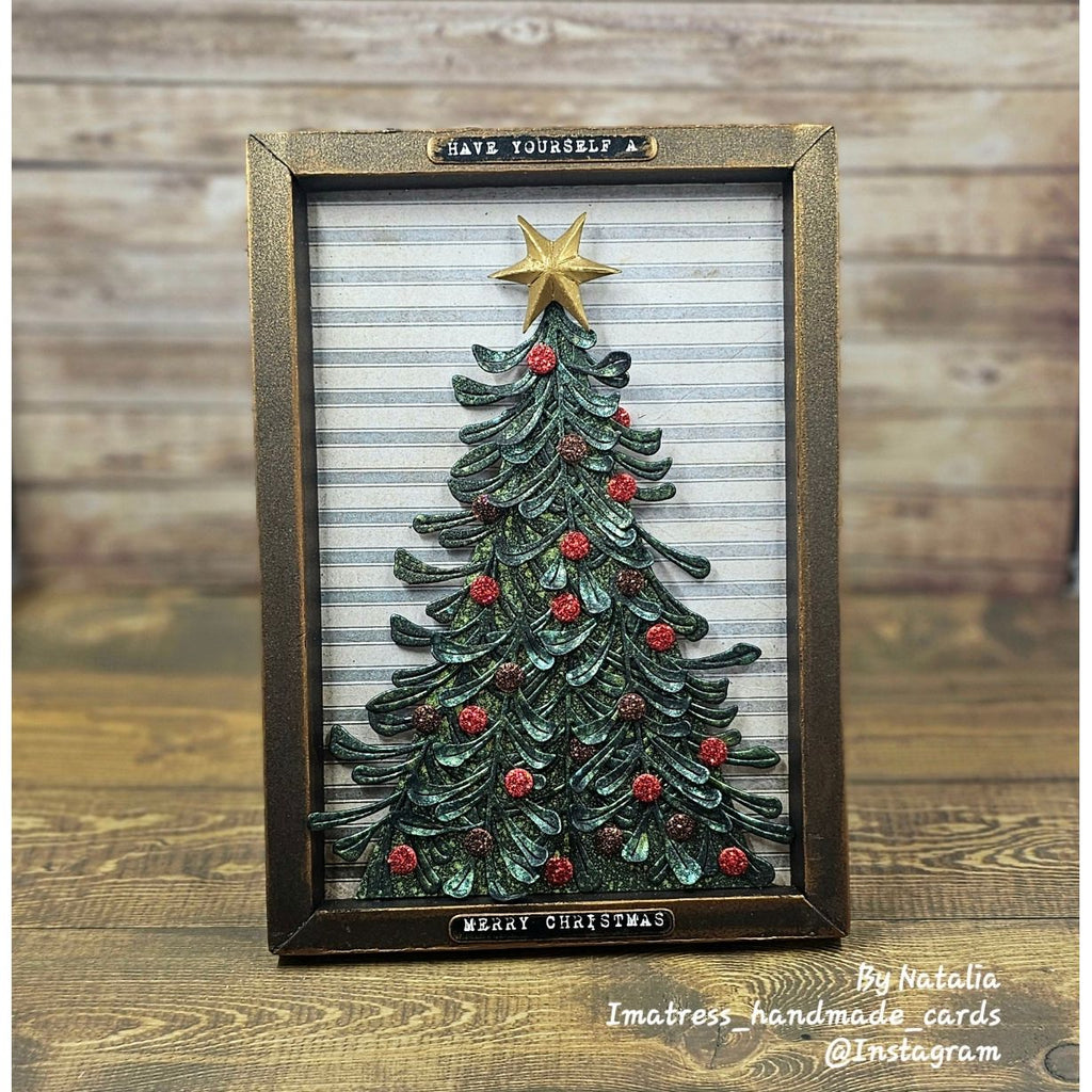 Simon Says Stamp Magical Mistletoe Wafer Dies s1063 And Everything Nice Christmas Frame