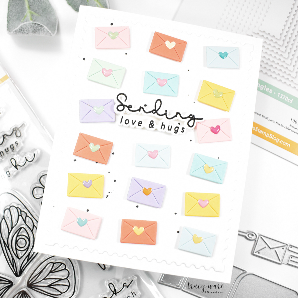 Simon Says Stamp Mail Call Wafer Dies s1050 STAMPtember Hugs Card | color-code:ALT02