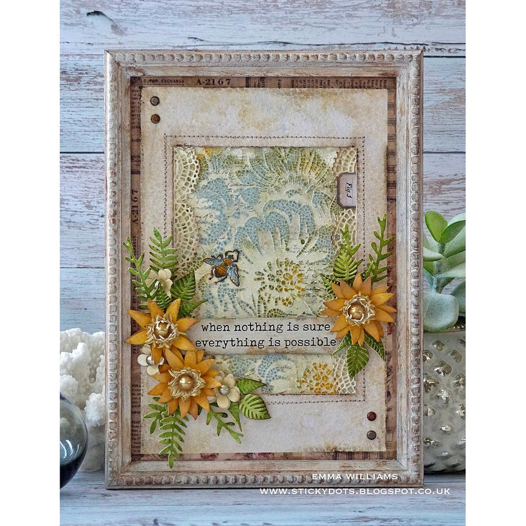 Tim Holtz Distress Embossing Glaze Weathered Wood Ranger tde71051 Spring Mixed Media Project | color-code:ALT02