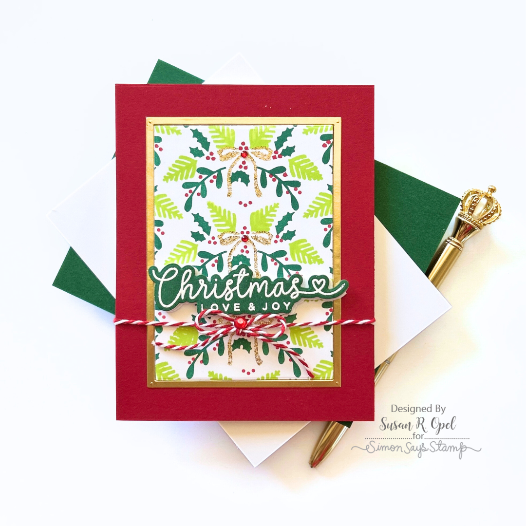CZ Design Making Spirits Bright Wafer Dies czd263c Christmas Card