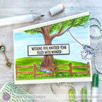 Purple Onion Designs Hazel Unmounted Cling Stamp pod1386 mouse on tire swing card
