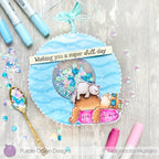 Purple Onion Designs Just Float Unmounted Cling Stamp pod5025 super chill day