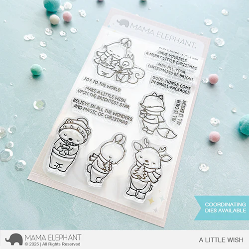 Mama Elephant A Little Wish Clear Stamp and Die Set image 1