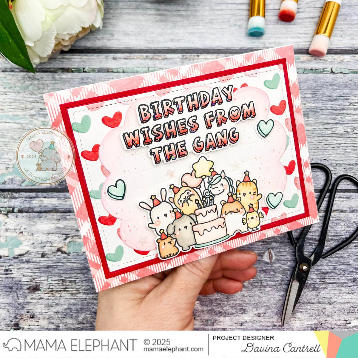 Mama Elephant Birthday Block Creative Cuts Steel Dies celebrate