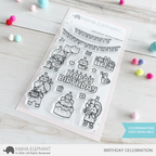 Mama Elephant Birthday Celebration Clear Stamps
