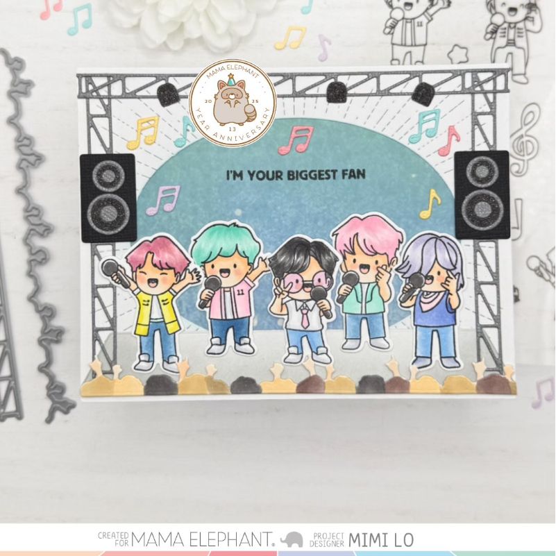 Mama Elephant Boy Band Clear Stamps music