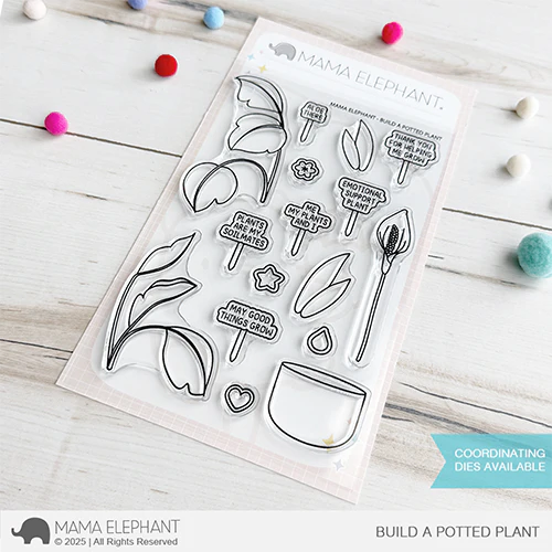 Mama Elephant Build A Potted Plant Clear Stamp and Die Set product image 1