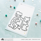 Mama Elephant Candy Cane Lane Clear Stamp and Die Set image 2