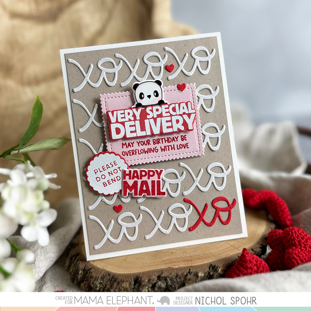 Mama Elephant Classic Card Quads Creative Cuts Steel Dies xoxo | color-code:ALT01