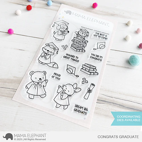 Mama Elephant Congrats Graduate Clear Stamps