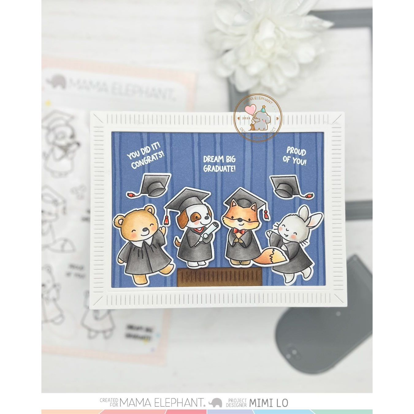 Mama Elephant Congrats Graduate Clear Stamps proud