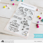 Mama Elephant Fall Harvest Clear Stamp and Die Set stamp product image