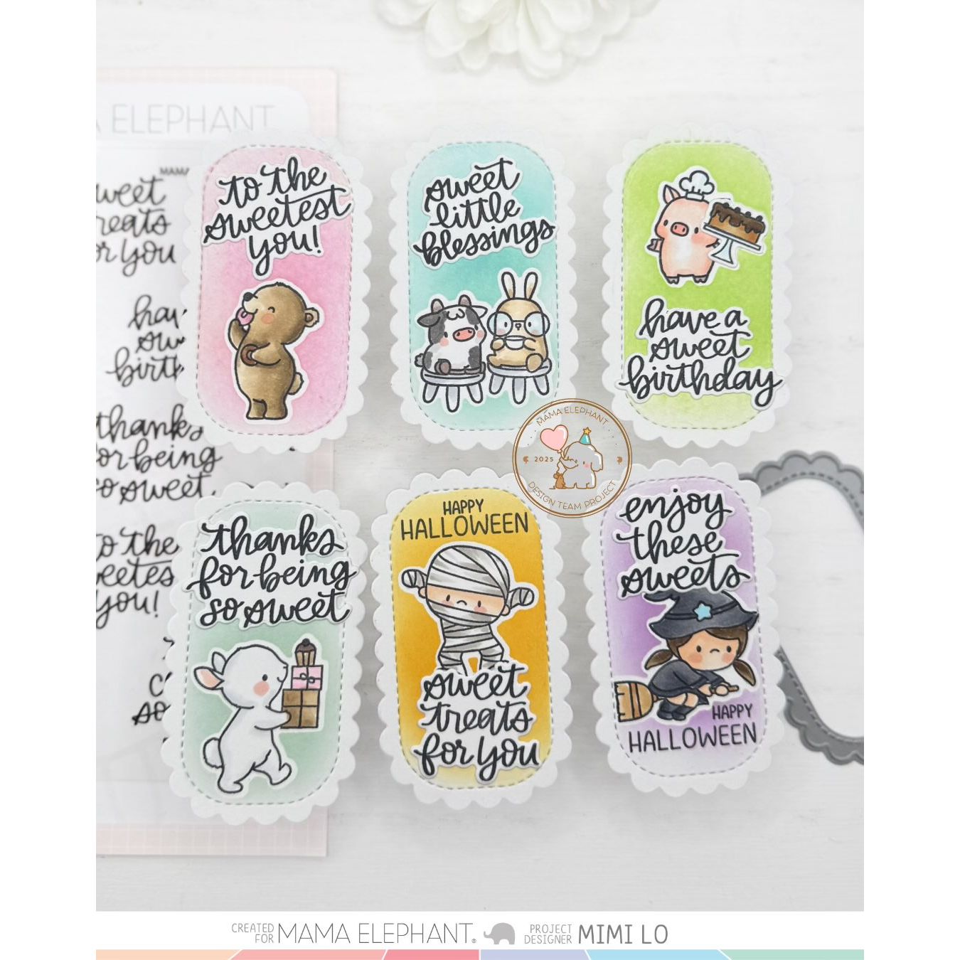 Mama Elephant Hi Sweetie Clear Stamps bookmark