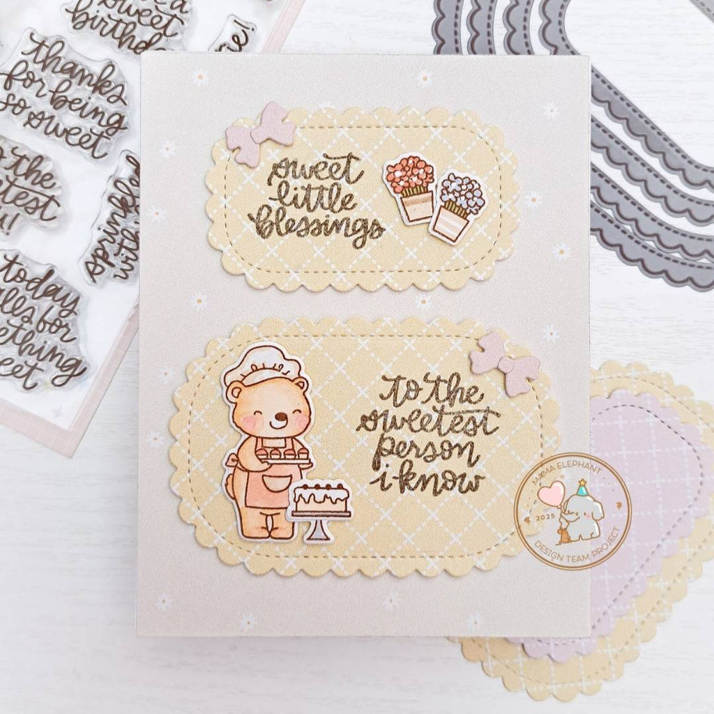 Mama Elephant Hi Sweetie Clear Stamps cake