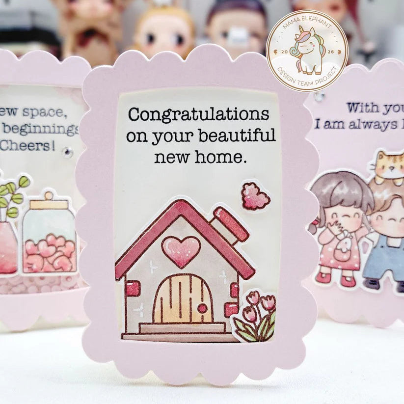 Mama Elephant Home Sweet Home Clear Stamps new home