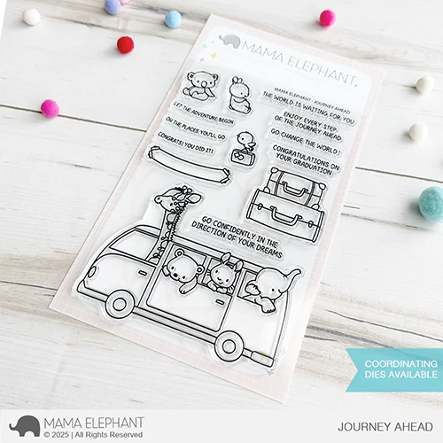 Mama Elephant Journey Ahead Clear Stamps