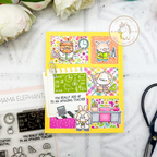 Mama Elephant Math Class Clear Stamp and Die Set lots of patterns