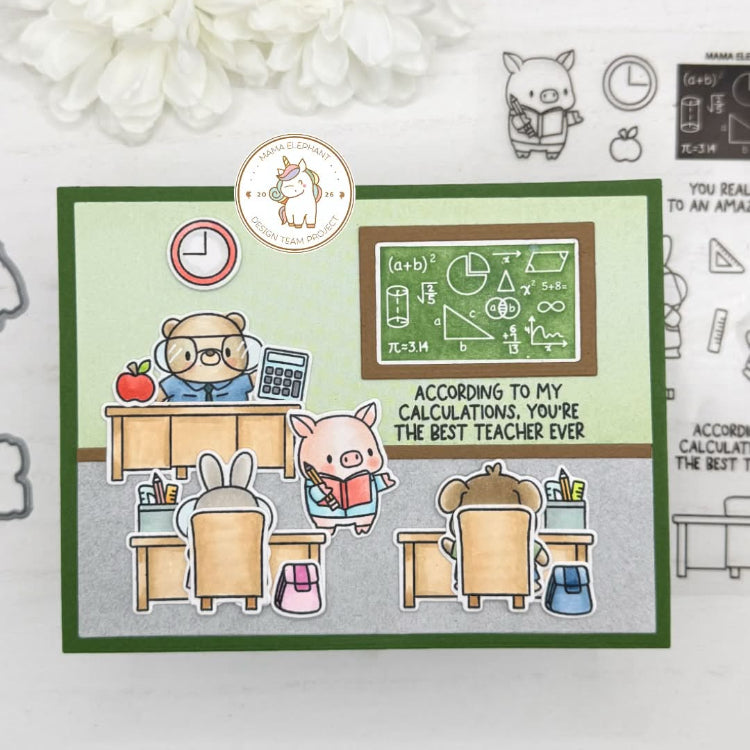 Mama Elephant Math Class Clear Stamps classroom