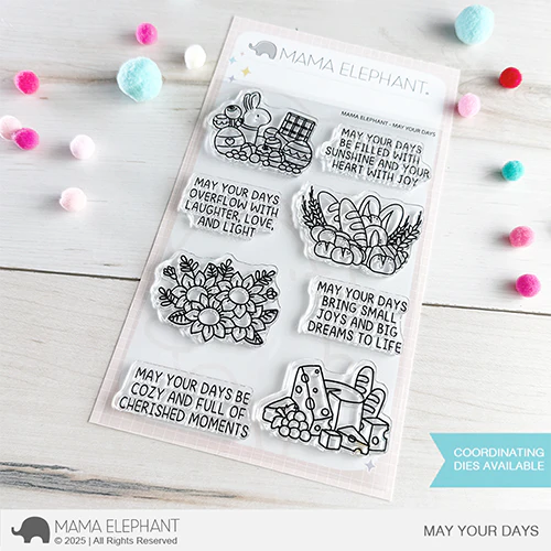 Mama Elephant May Your Days Clear Stamps