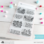 Mama Elephant May Your Days Clear Stamps