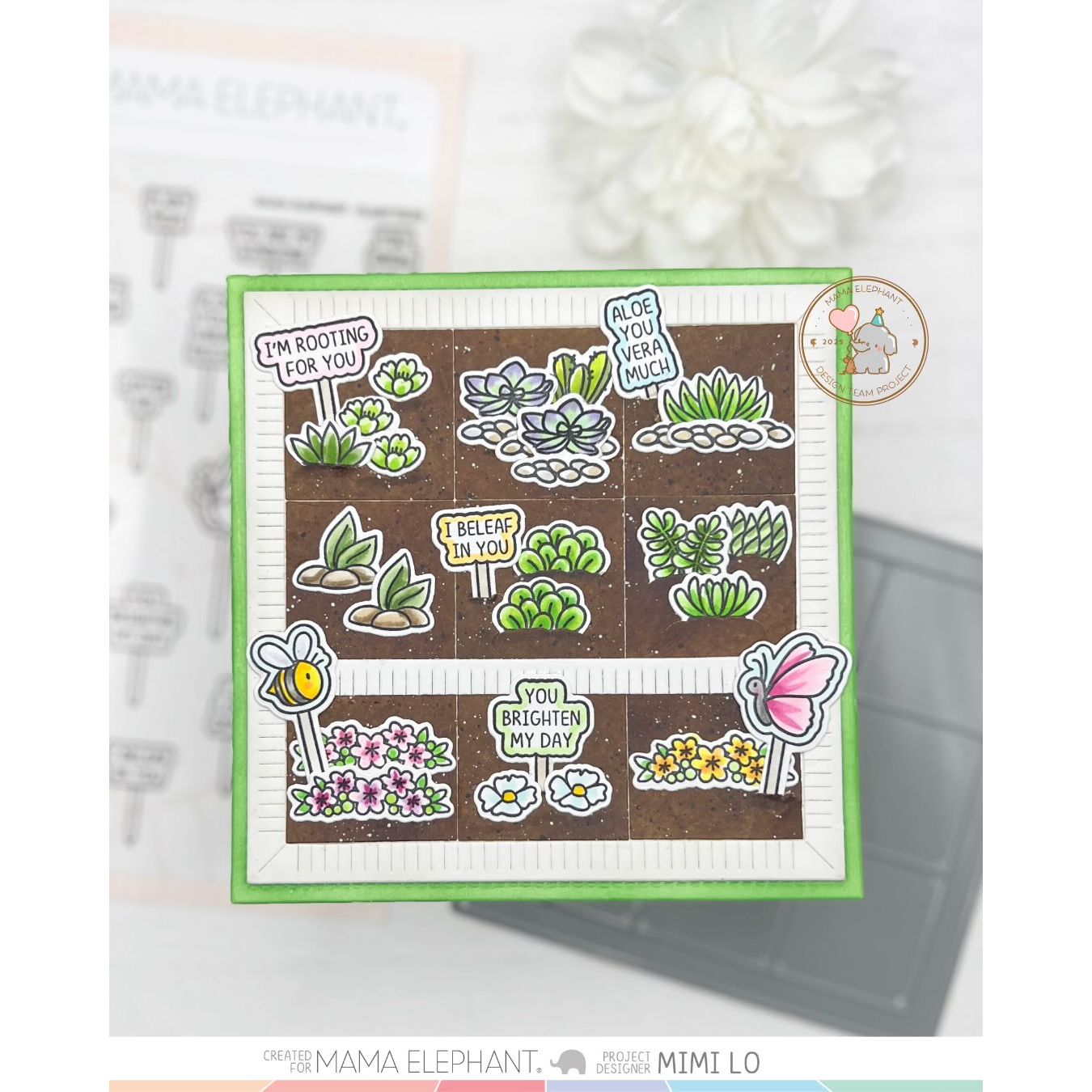 Mama Elephant Plant Picks Clear Stamps flowers