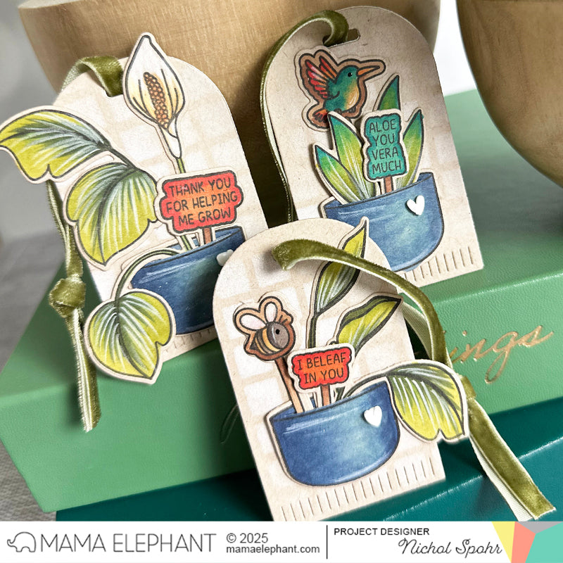 Mama Elephant Plant Picks Clear Stamps hearts | color-code:ALT01